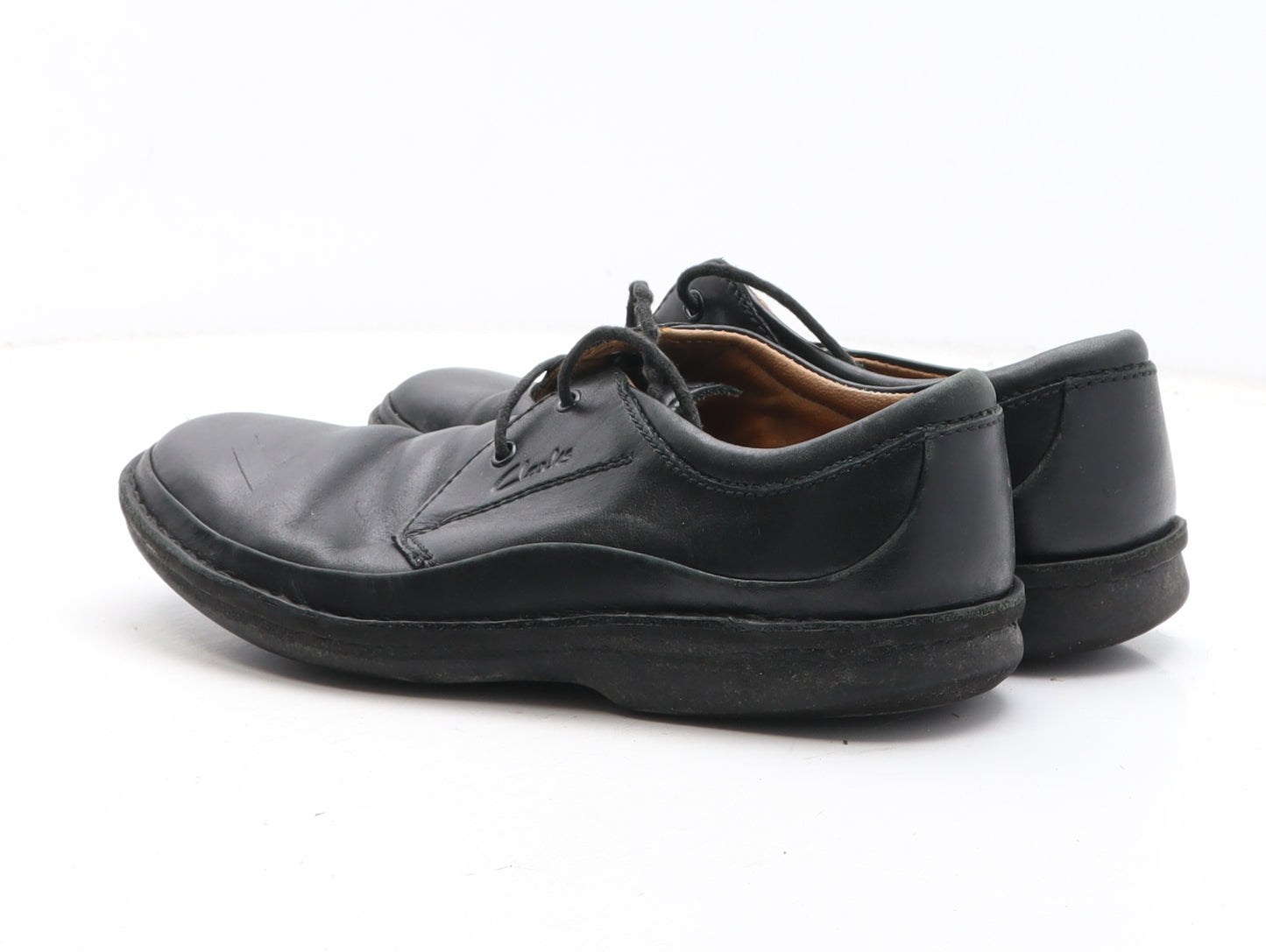 Clarks Mens Black Leather Oxford Casual UK 6