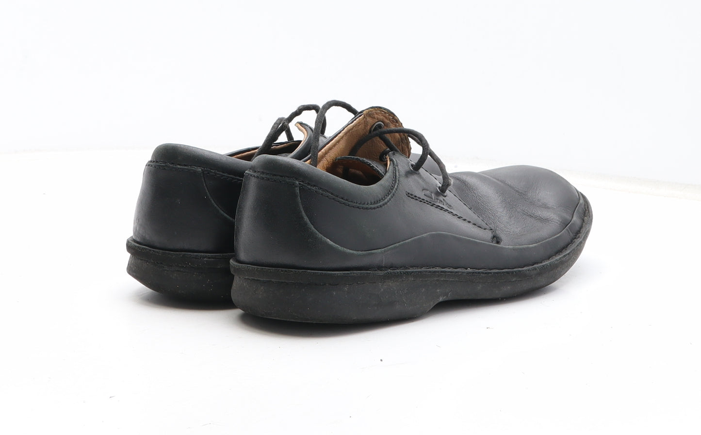 Clarks Mens Black Leather Oxford Casual UK 6
