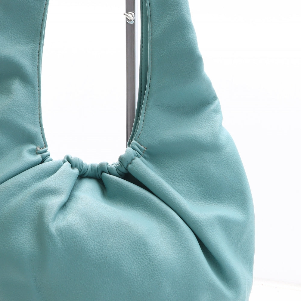 Nine West Womens Green Polyurethane Shoulder Bag Size Medium