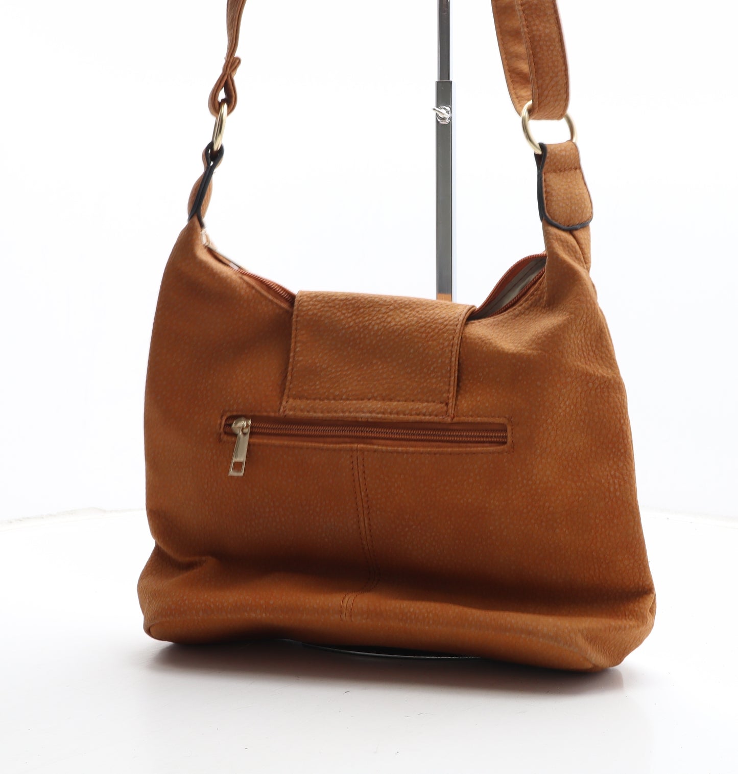 Preworn Womens Brown PVC Crossbody Size Medium