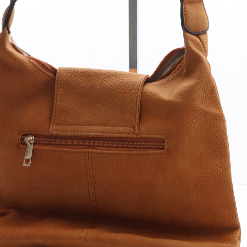 Preworn Womens Brown PVC Crossbody Size Medium