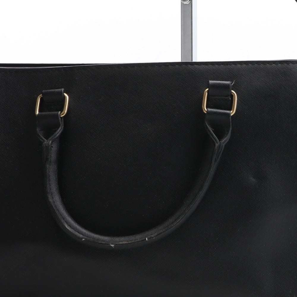 Atmosphere Womens Black Animal Print Polyurethane Hobo Bag Size Medium - Snakeskin Pattern