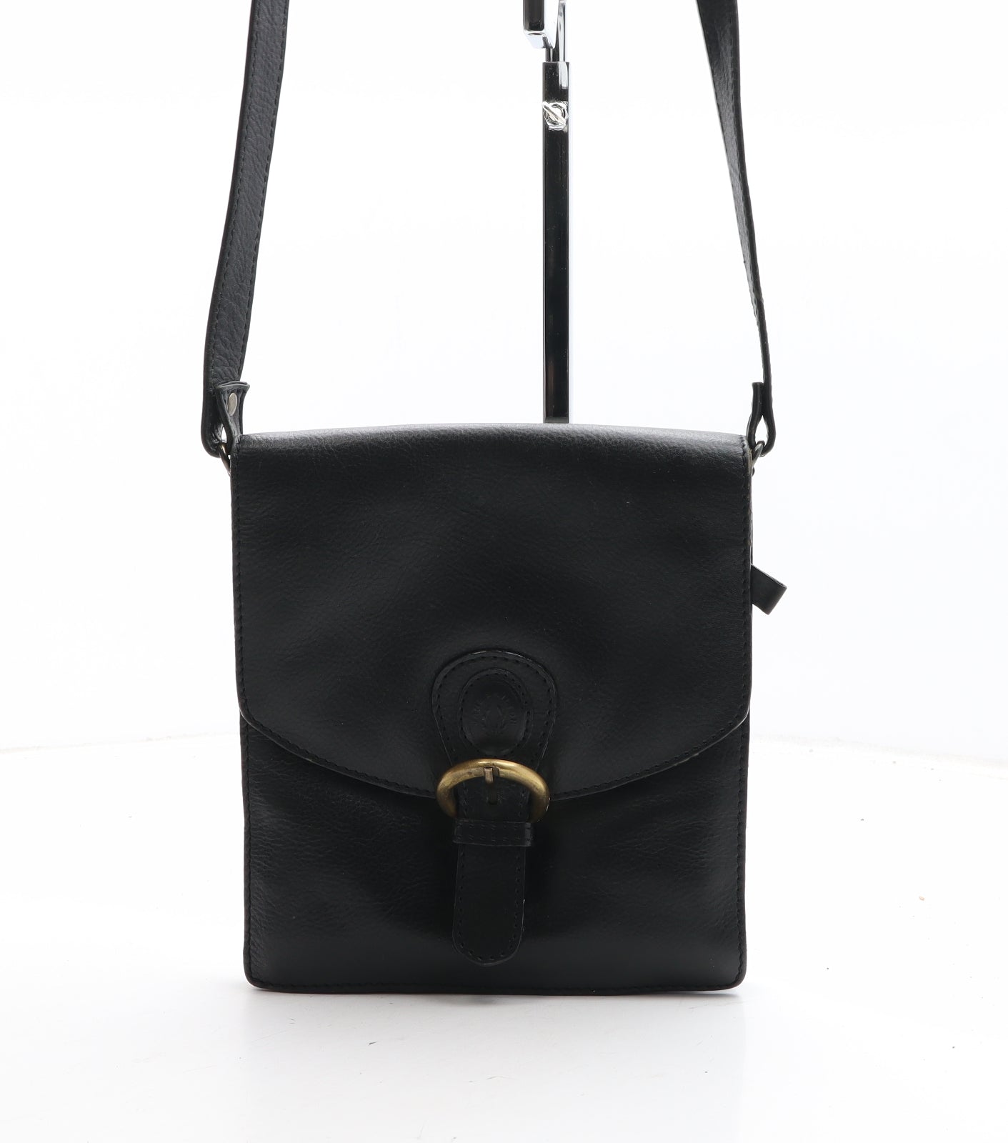 Jane Shilton Womens Black Leather Crossbody Size Small