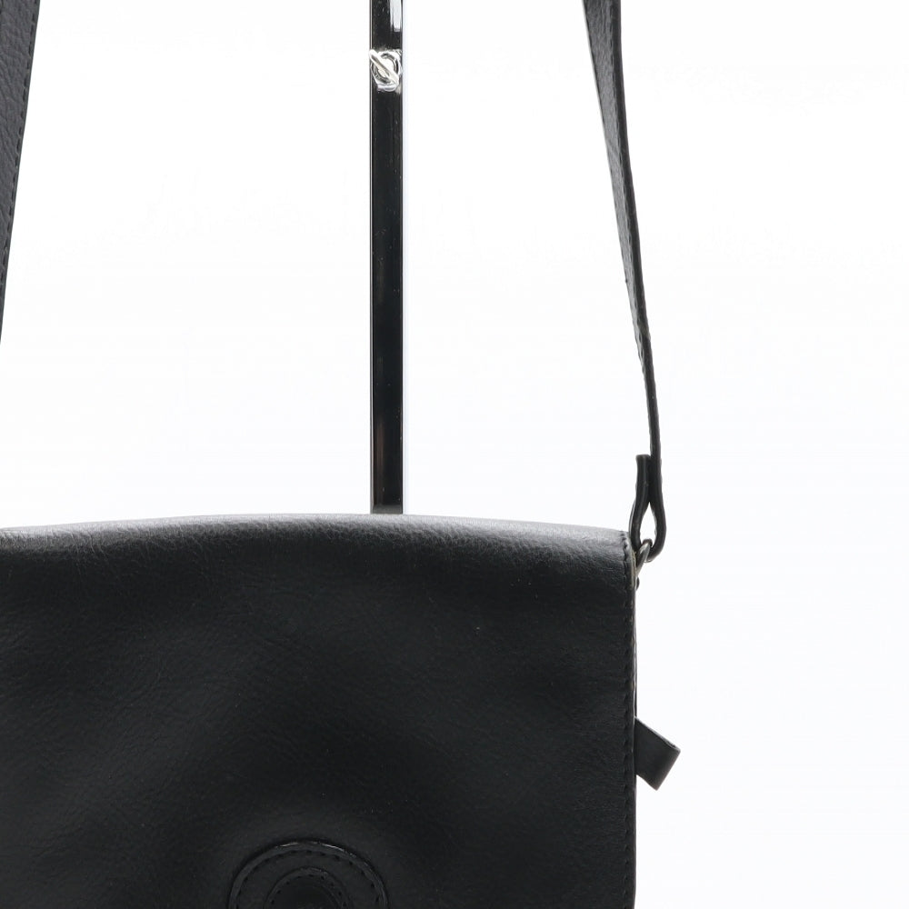 Jane Shilton Womens Black Leather Crossbody Size Small