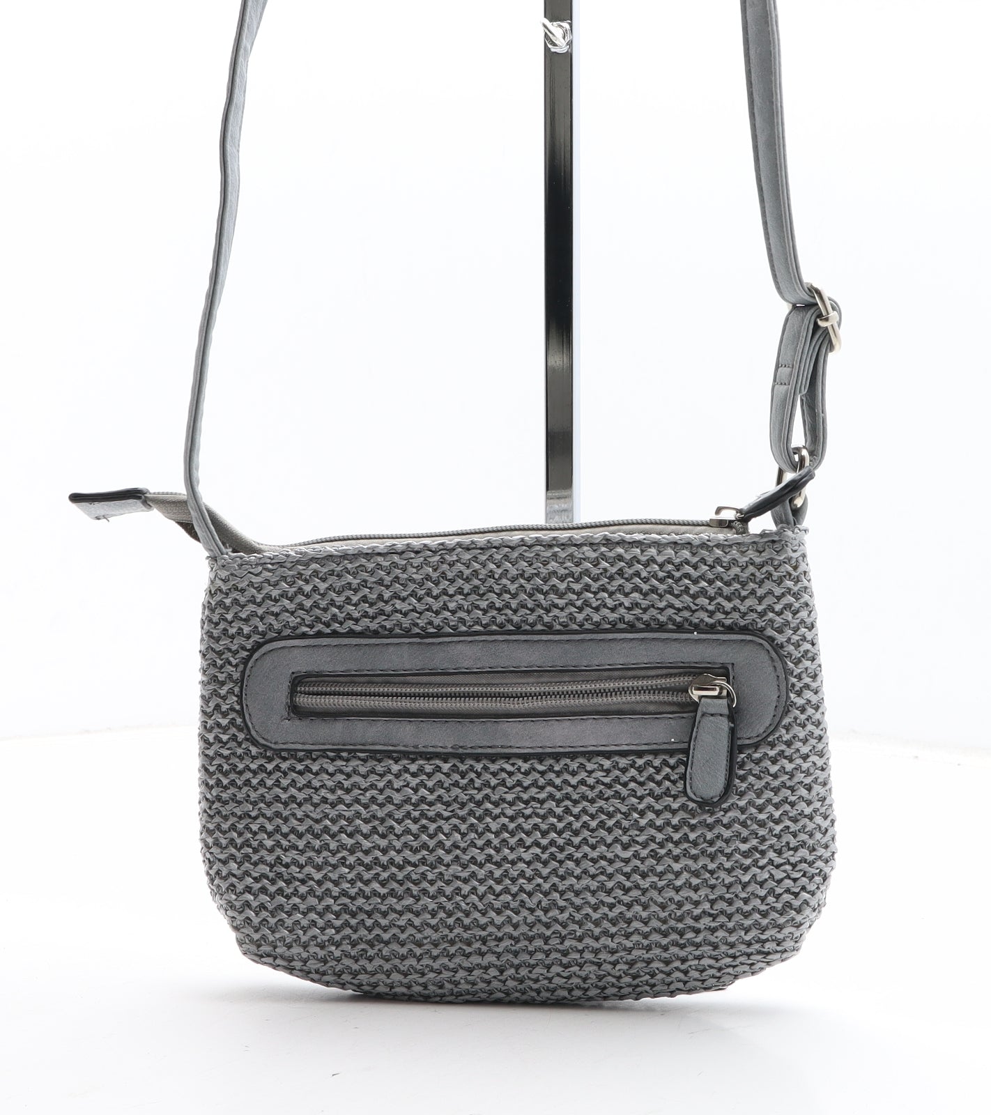 Preworn Womens Grey Polyester Crossbody Size Small