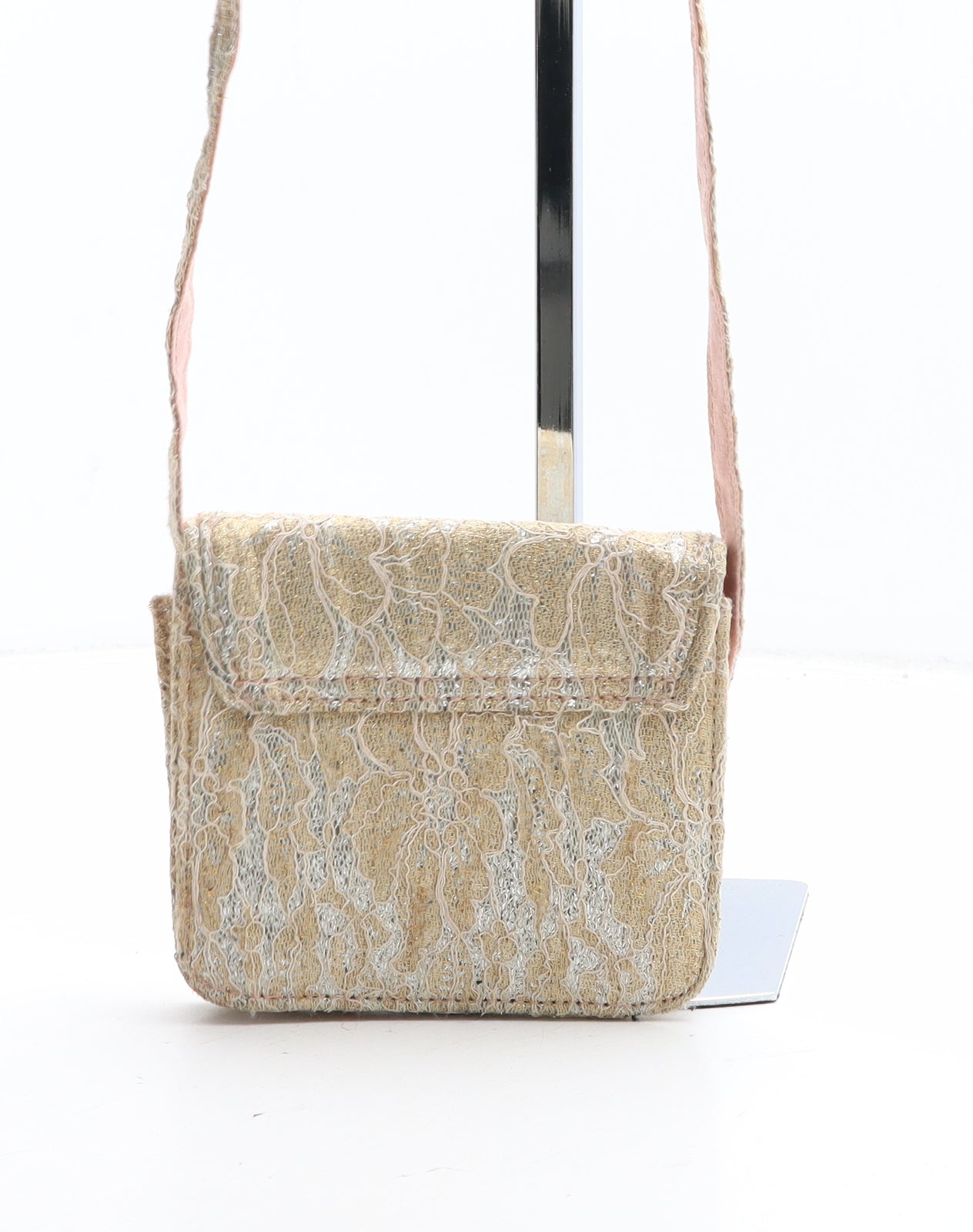 Monsoon Womens Gold Floral Polyester Crossbody Size Mini