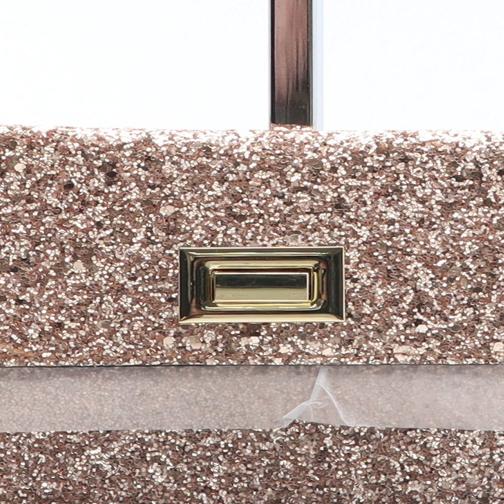 Preworn Womens Pink Polyester Clutch Size Small