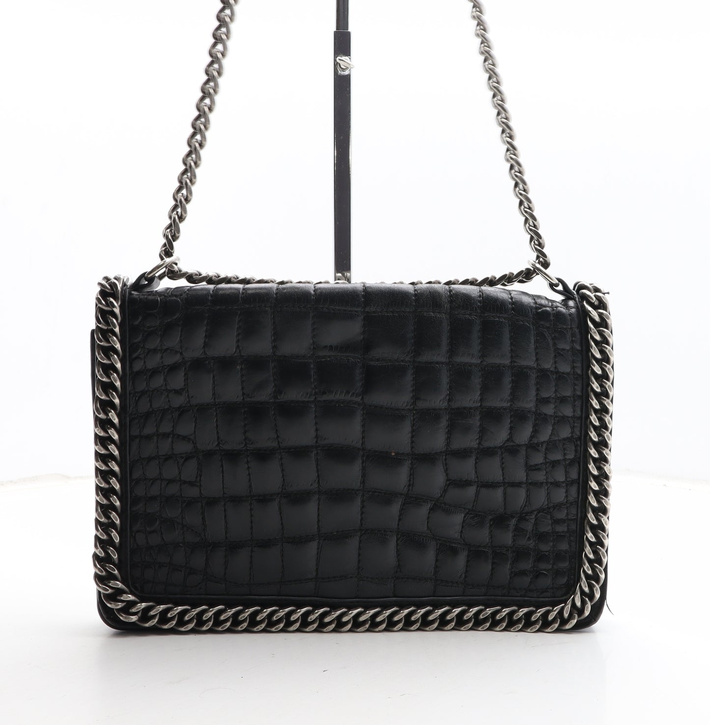 Zara Womens Black PVC Shoulder Bag Size Medium