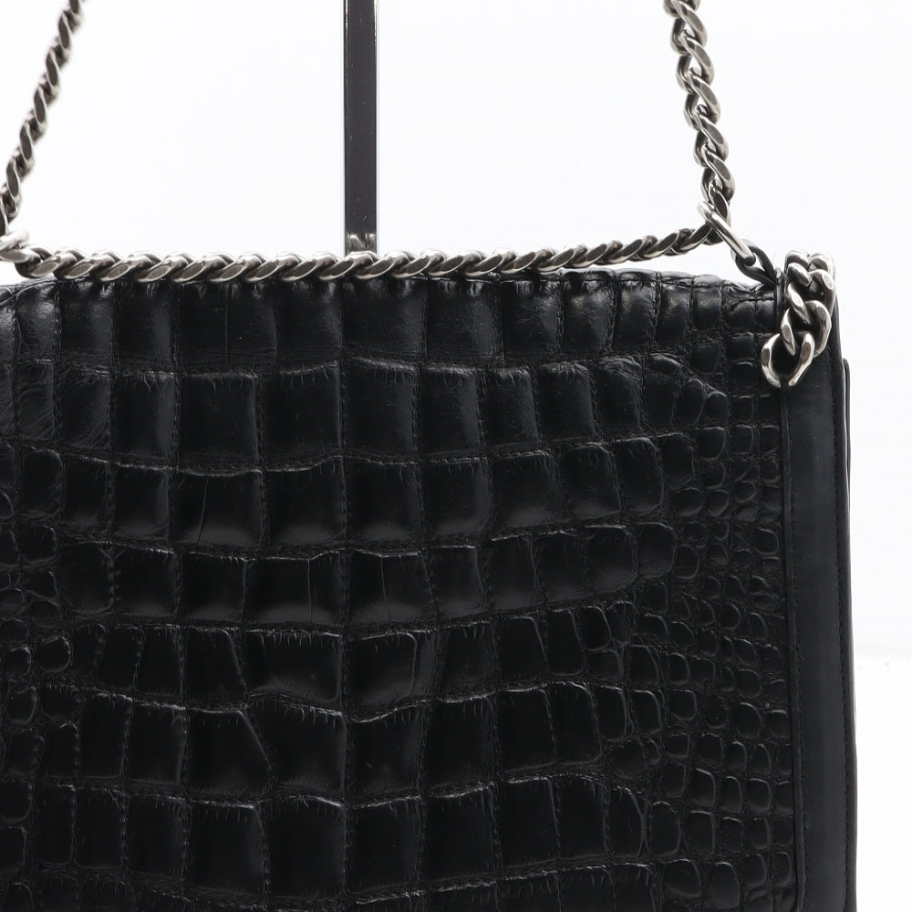 Zara Womens Black PVC Shoulder Bag Size Medium