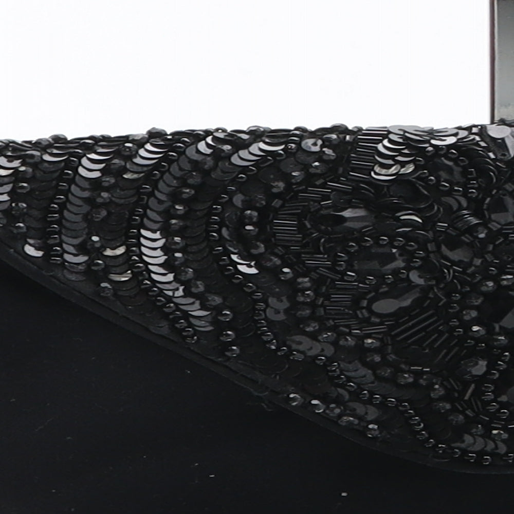 Accessorize Womens Black Cotton Clutch Size Small