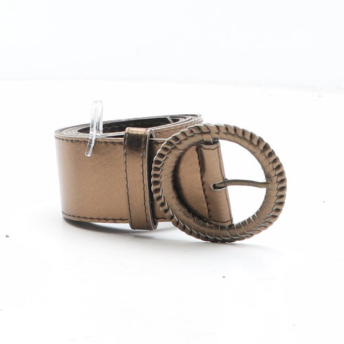 Preworn Womens Brown Solid Synthetic Dress Belt Belt Size 16