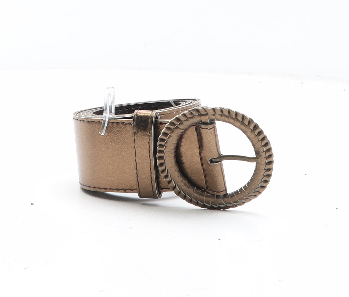Preworn Womens Brown Solid Synthetic Dress Belt Belt Size 16