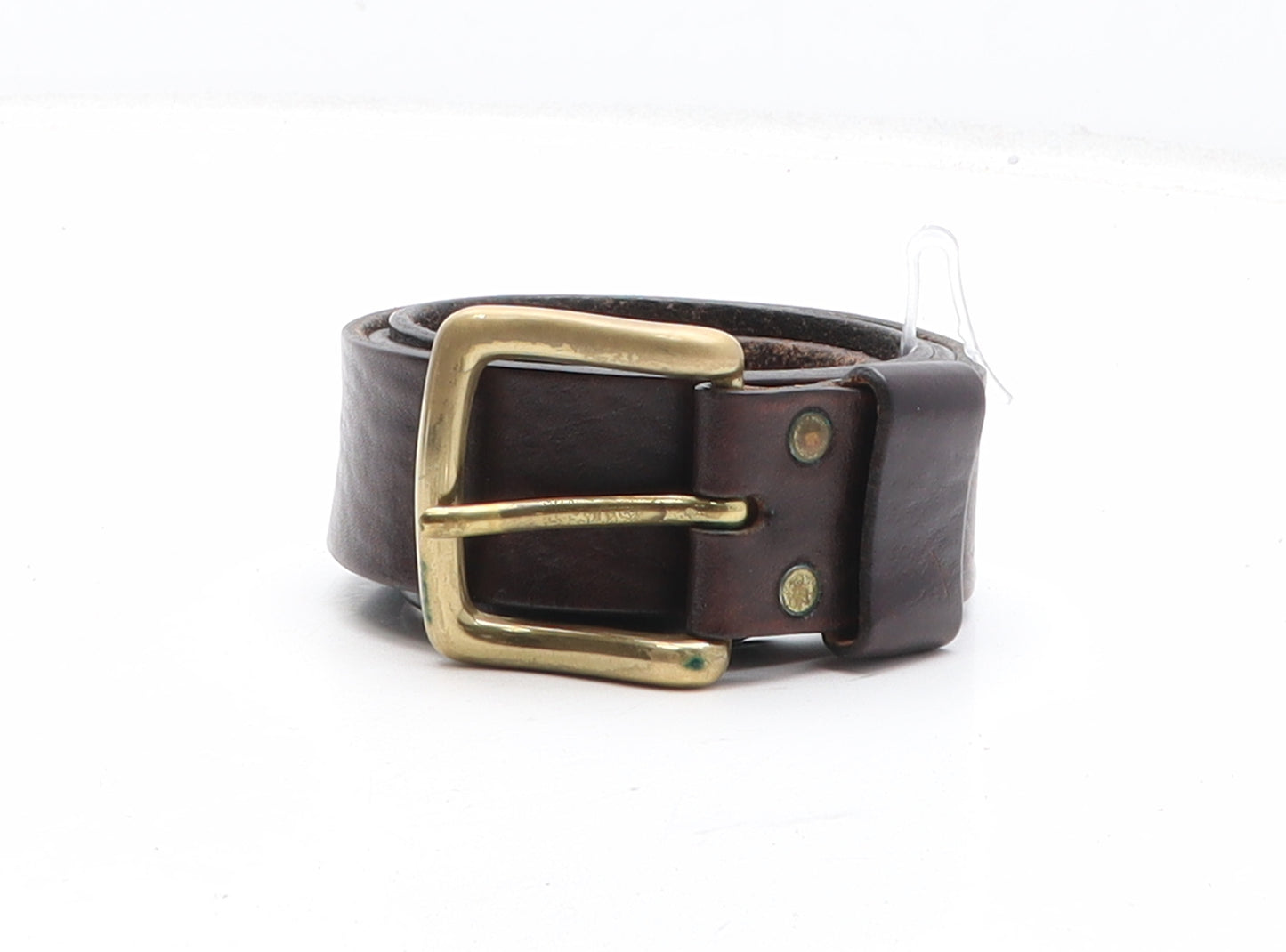 Marks and Spencer Mens Brown Solid Leather Dress Belt Belt Size 42
