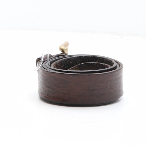Marks and Spencer Mens Brown Solid Leather Dress Belt Belt Size 42