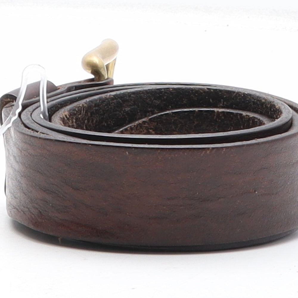 Marks and Spencer Mens Brown Solid Leather Dress Belt Belt Size 42
