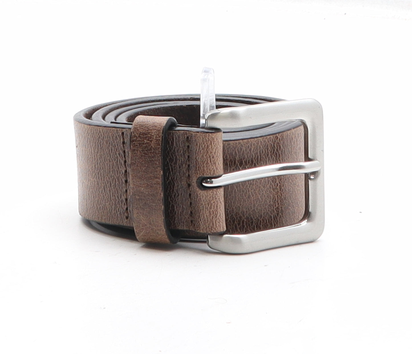 Marks and Spencer Mens Brown Solid Leather Dress Belt Belt Size 30