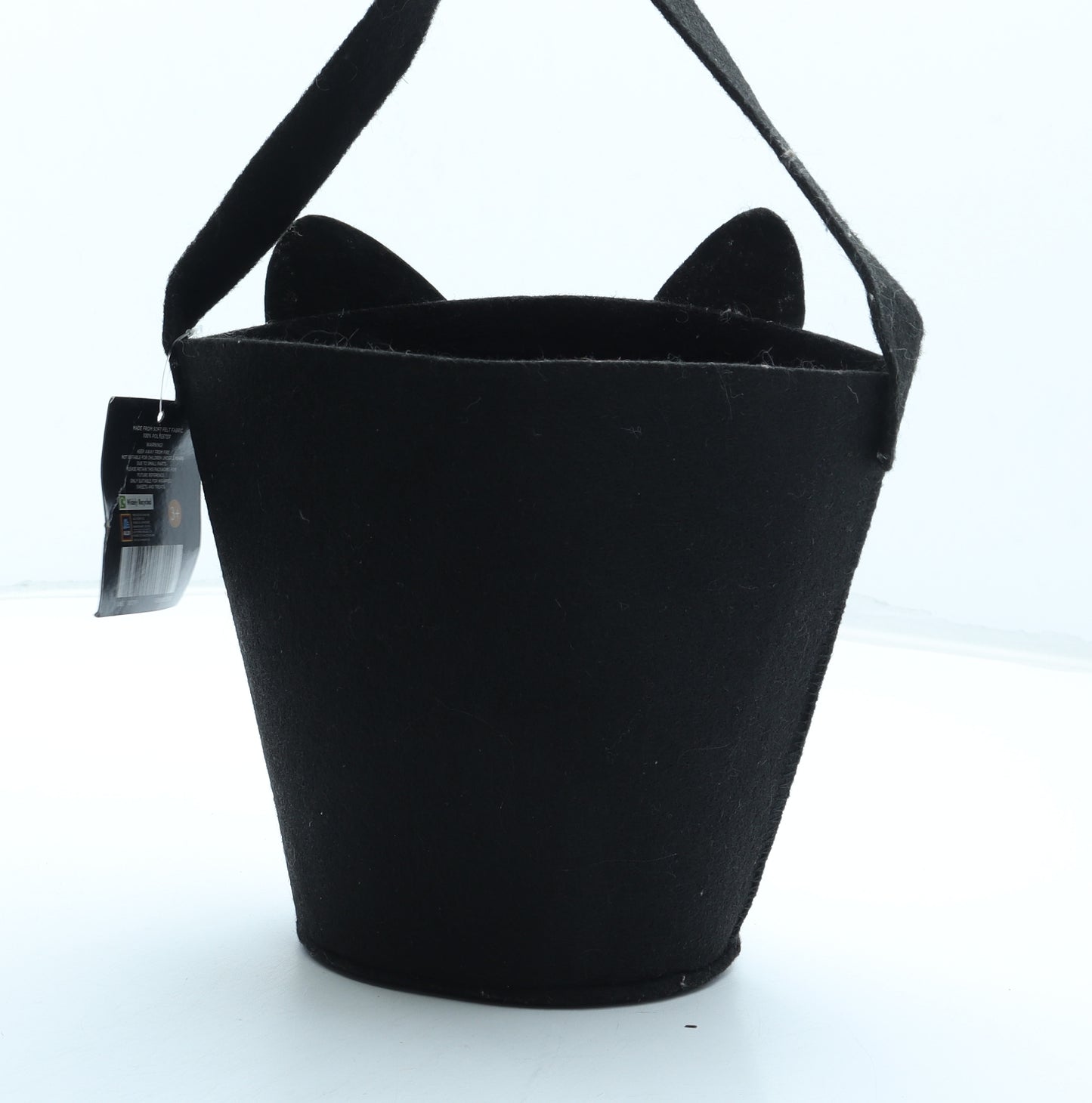 Halloween Magic Girls Black Polyester Top Handle Bag Size Small - Halloween Cat