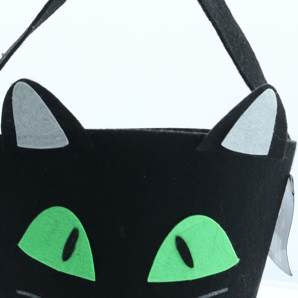 Halloween Magic Girls Black Polyester Top Handle Bag Size Small - Halloween Cat