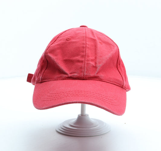 Peacocks Mens Red Polyester Snapback Size Adjustable