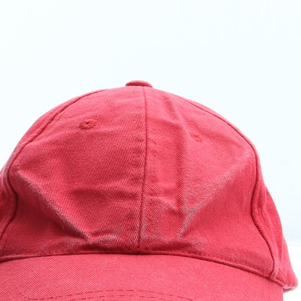 Peacocks Mens Red Polyester Snapback Size Adjustable