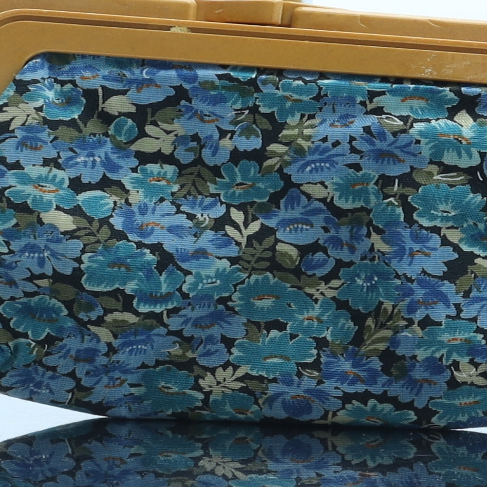 Preworn Womens Blue Floral Polyester Bow Tie Wallet Size S