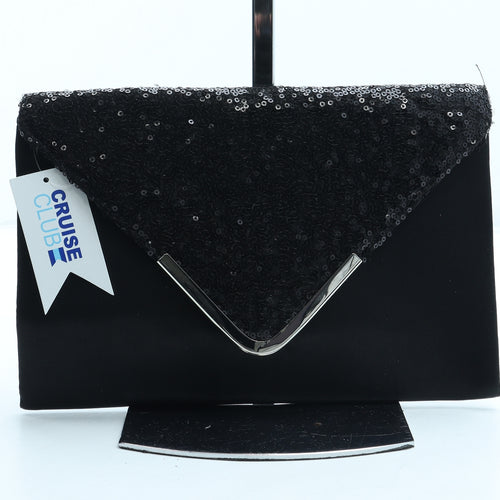 Cruise Club Womens Black Polyester Clutch Size Small