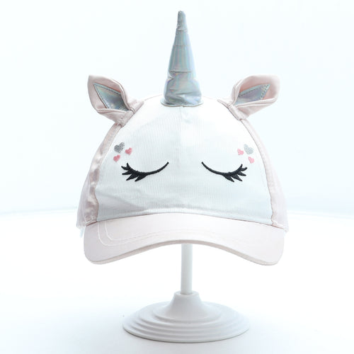 Primark Girls Pink Polyester Snapback Size Adjustable - Unicorn Size 2-4 Years