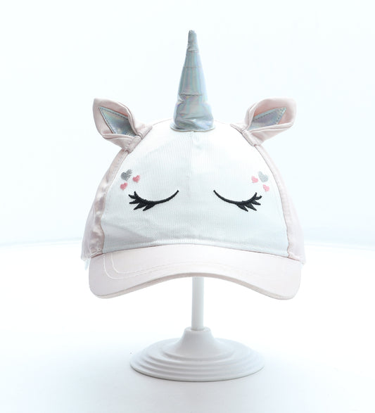 Primark Girls Pink Polyester Snapback Size Adjustable - Unicorn Size 2-4 Years