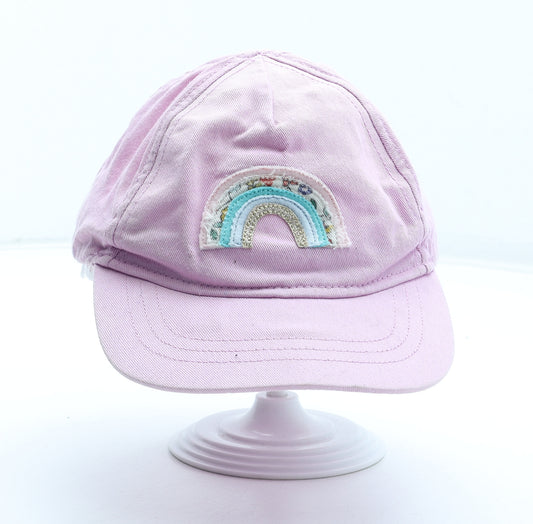 NEXT Girls Pink Polyester Baseball Cap Size Adjustable - Rainbow Size 3-4 years