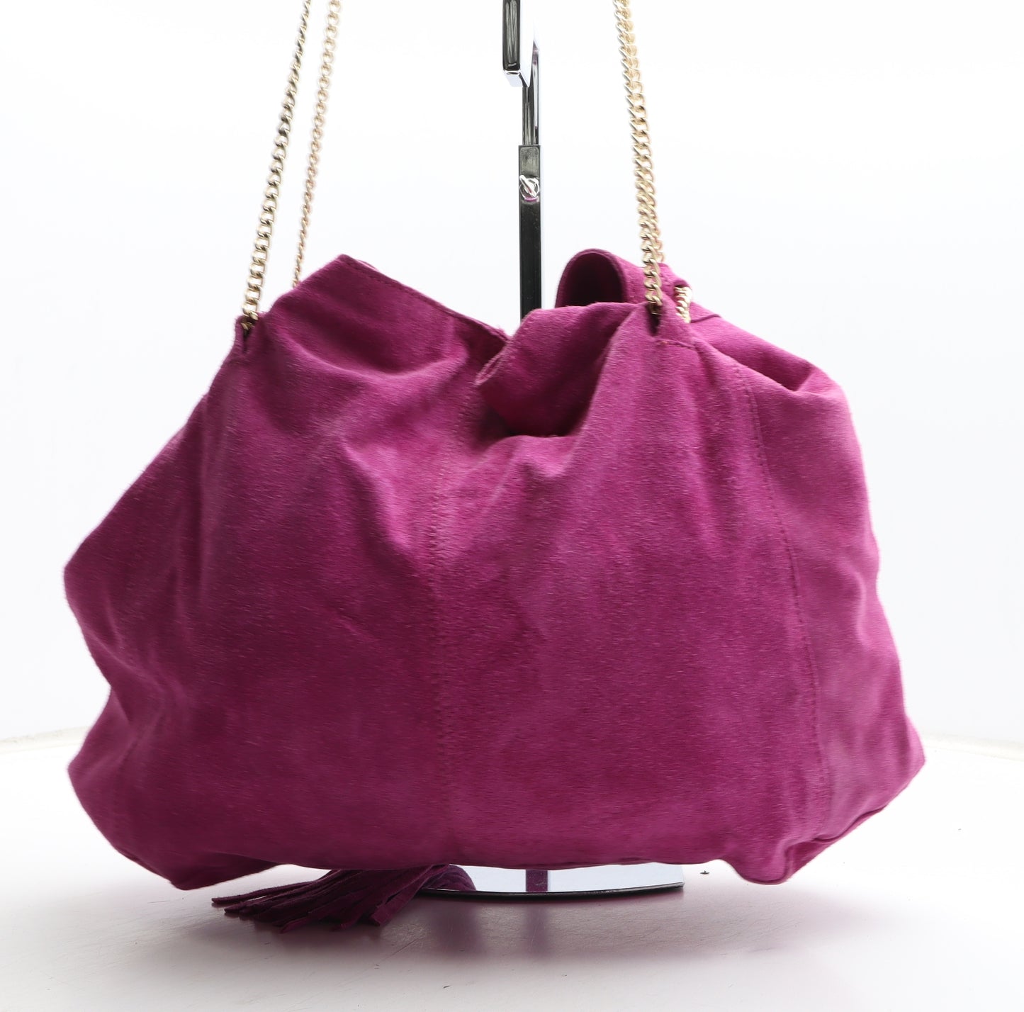 River Island Womens Pink Leather Shoulder Bag Size Medium