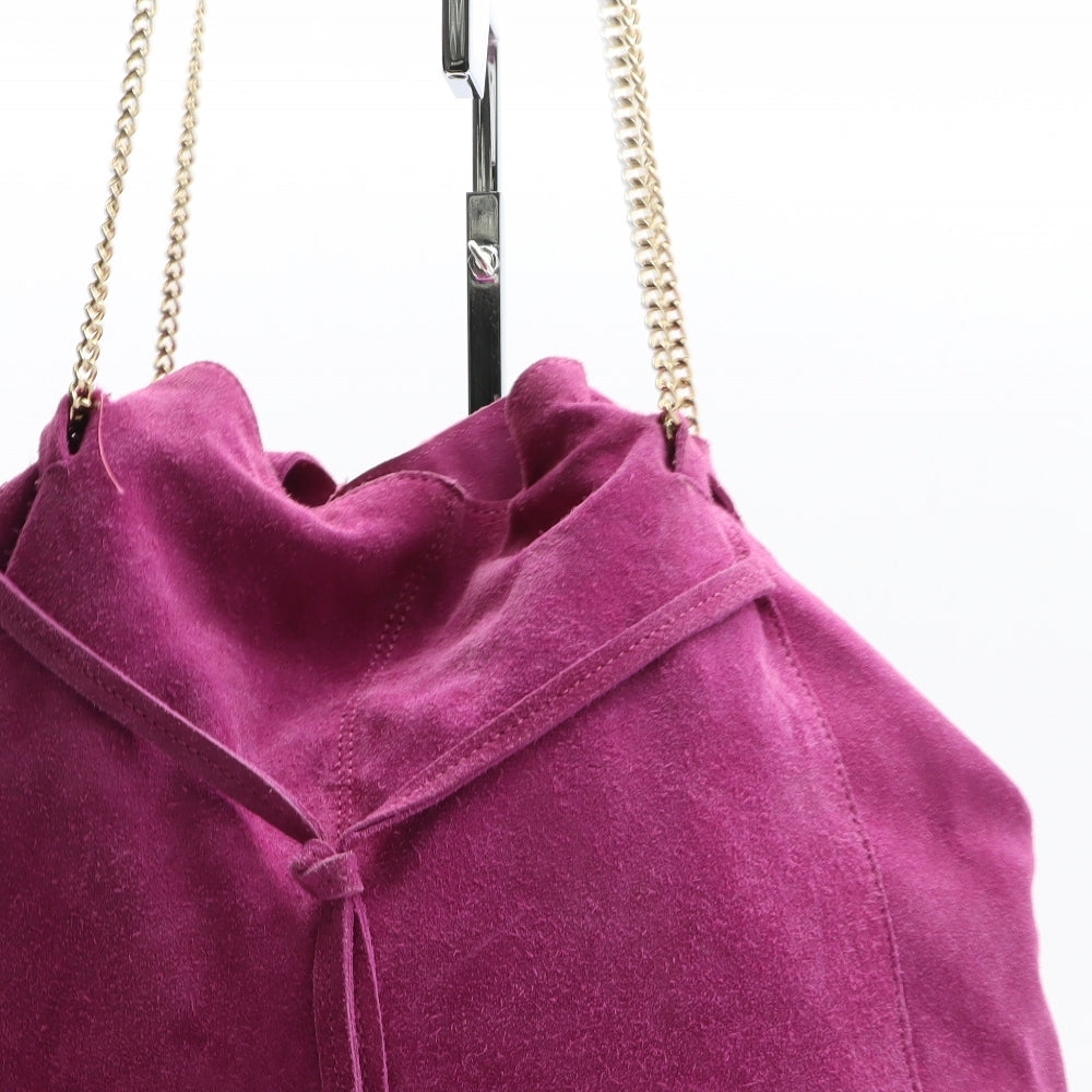 River Island Womens Pink Leather Shoulder Bag Size Medium