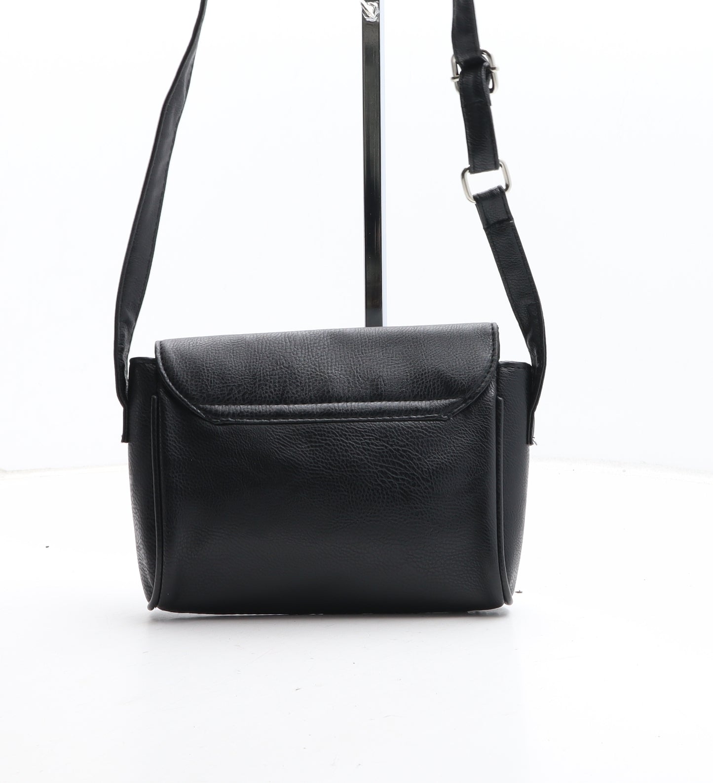 Atmosphere Womens Black Polyurethane Crossbody Size Small