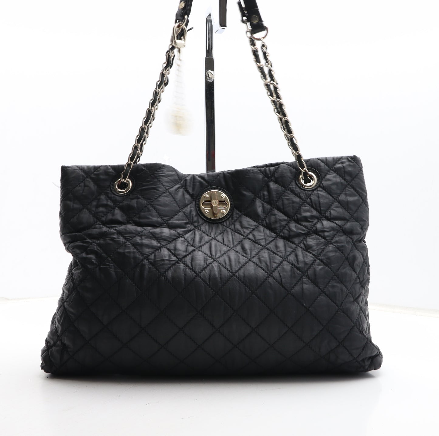 DKNY Womens Black Polyester Top Handle Bag Size Medium