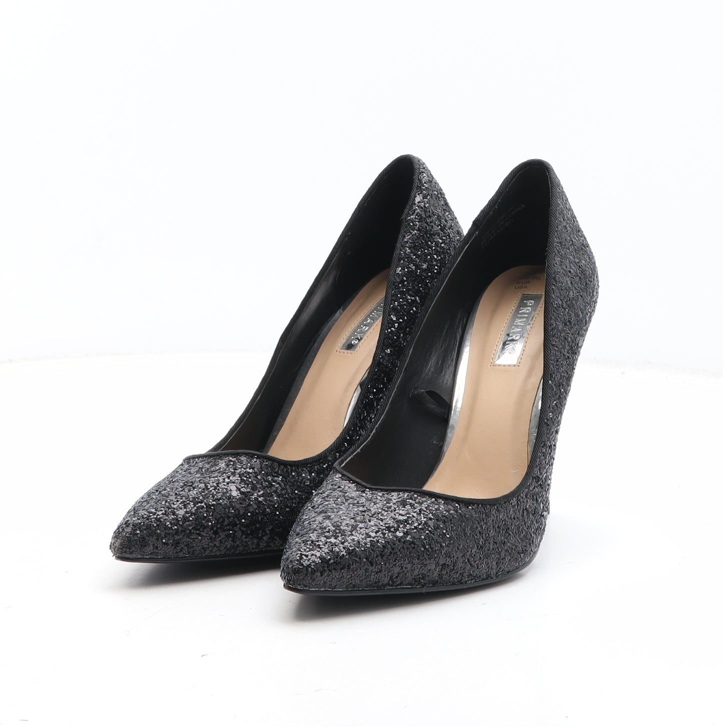 Primark Womens Black Synthetic Court Heel UK