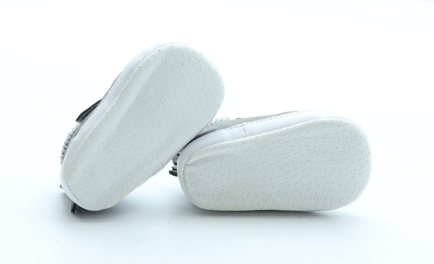 F&F Boys Grey Polyester Sneaker Trainer UK 0-6 Months