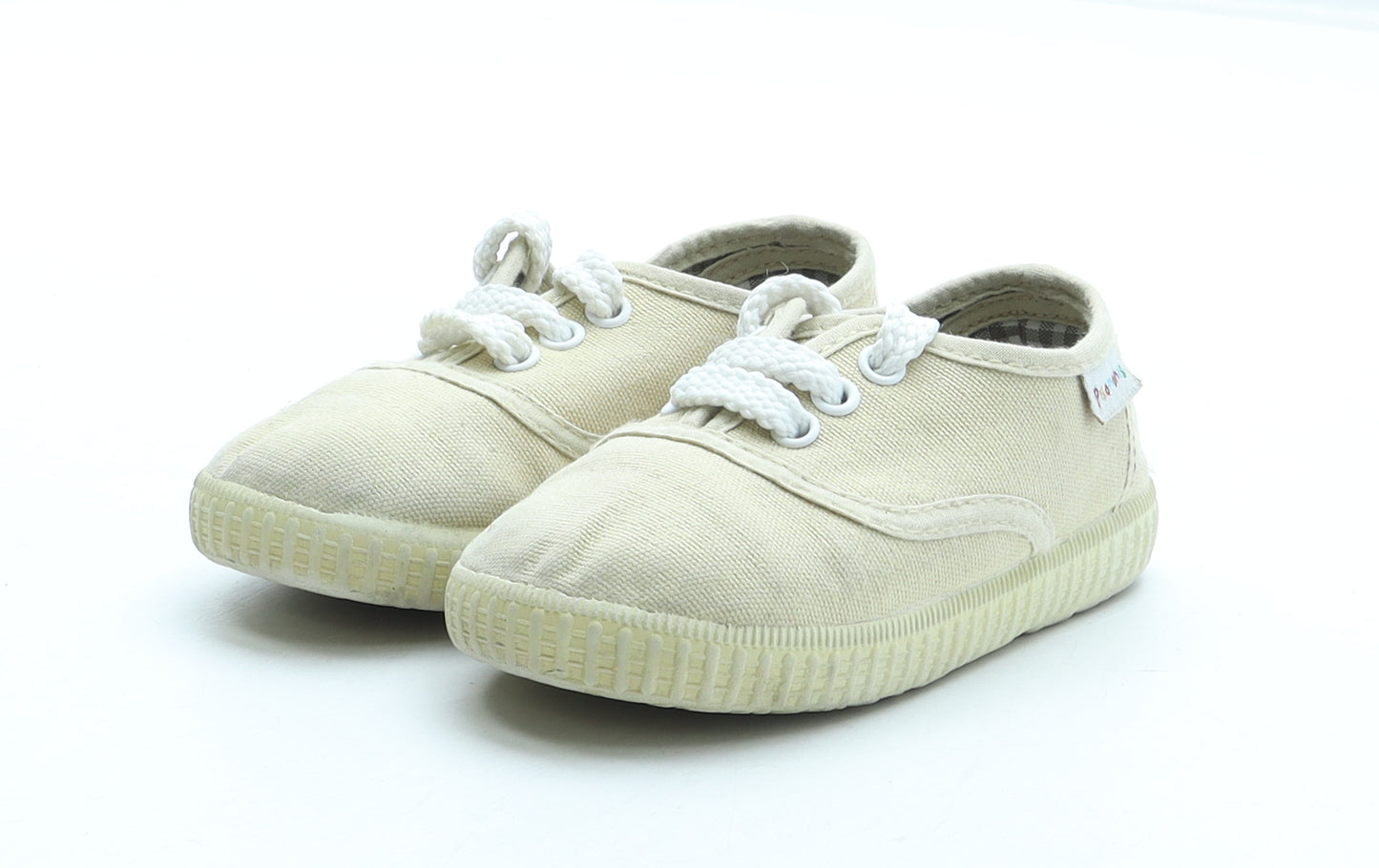 Pisamonas Boys Beige Polyester Sneaker Trainer UK 5.5 23