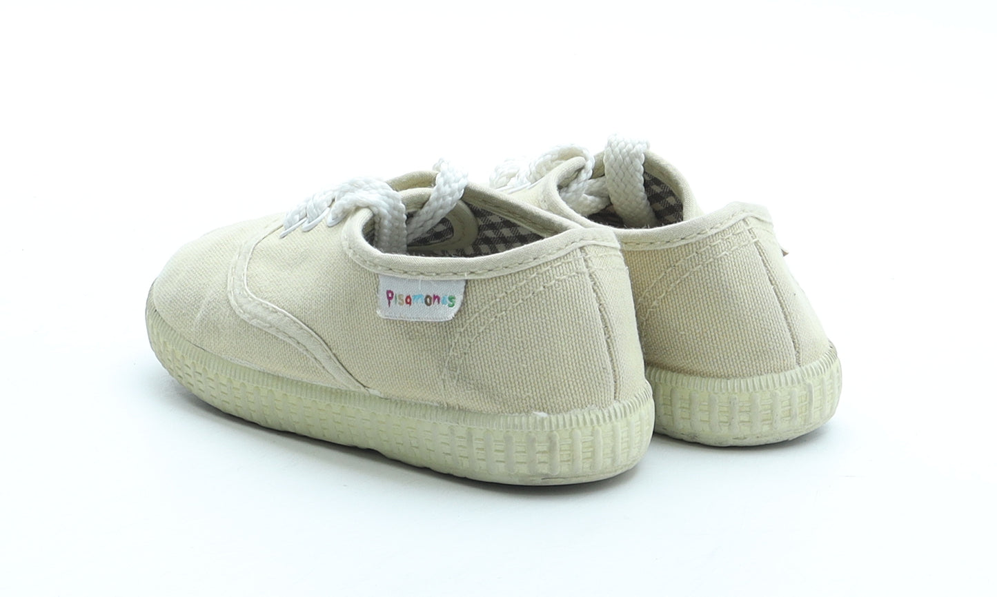 Pisamonas Boys Beige Polyester Sneaker Trainer UK 5.5 23