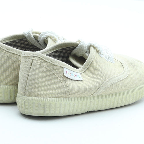 Pisamonas Boys Beige Polyester Sneaker Trainer UK 5.5 23