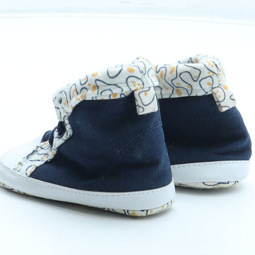Primark Boys Blue Geometric Polyester Sneaker Trainer UK 6-12 Months