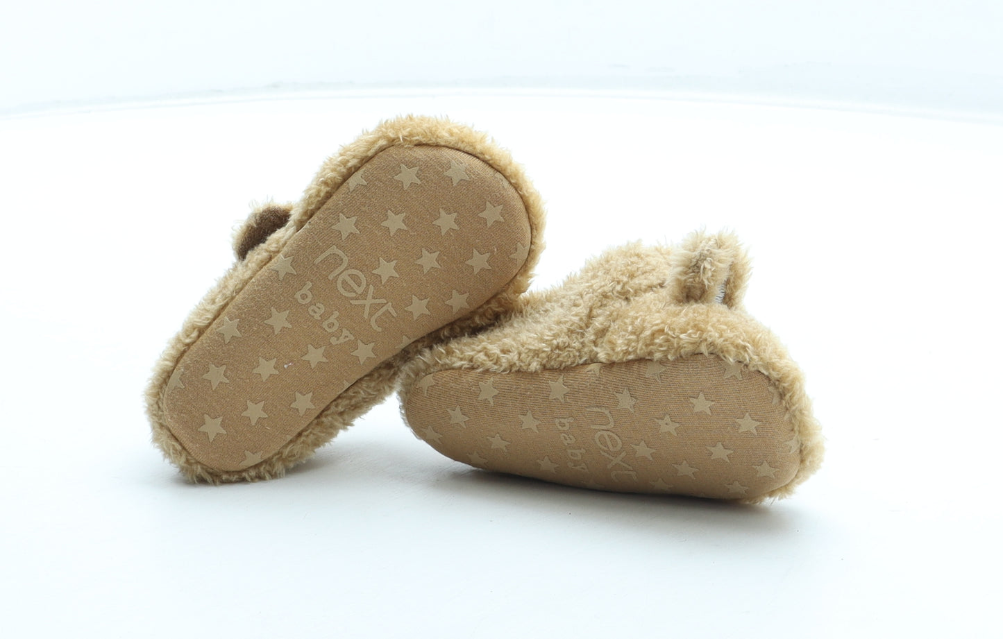 NEXT Girls Brown Polyester Slip On Slipper UK 6-12 Months - Bear