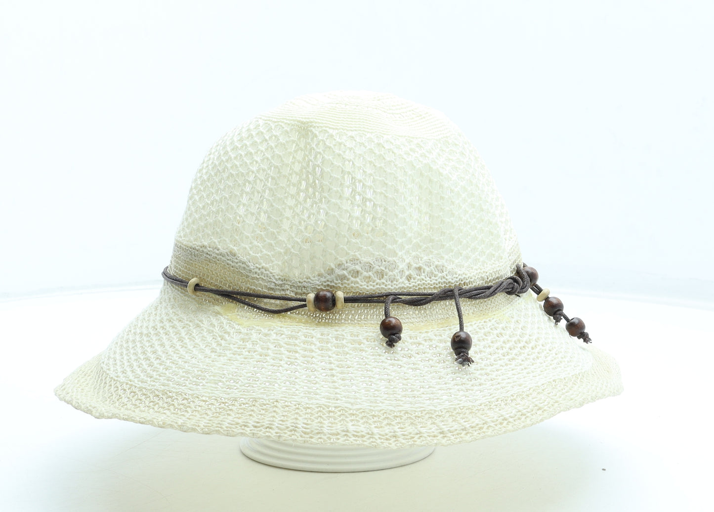 Preworn Womens Beige Straw Sun Hat One Size