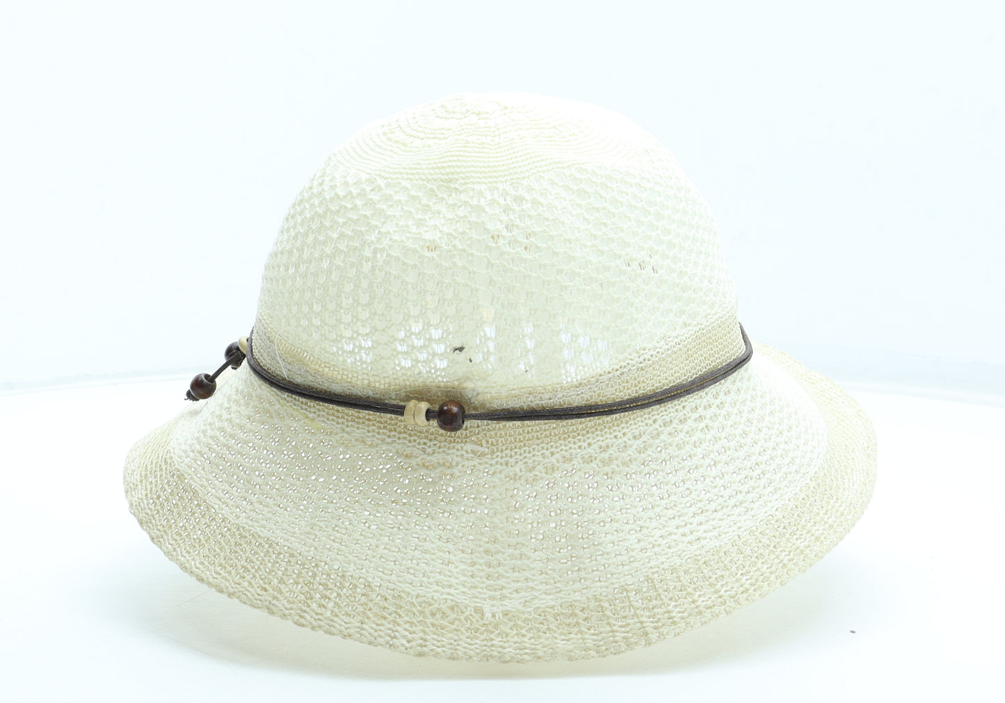 Preworn Womens Beige Straw Sun Hat One Size