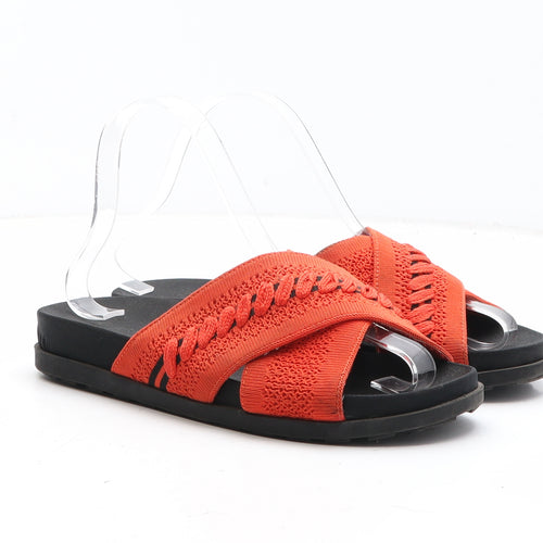 Call It Spring Womens Orange Synthetic Slip On Sandal UK