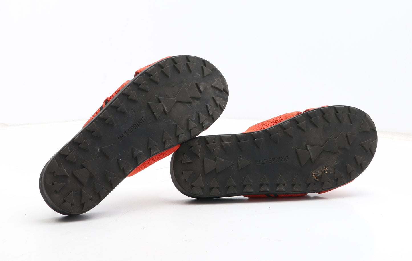 Call It Spring Womens Orange Synthetic Slip On Sandal UK