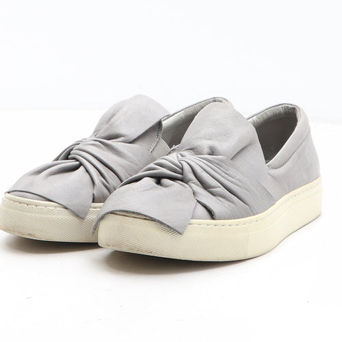 Moda in Pelle Womens Grey Synthetic Slip On Casual UK