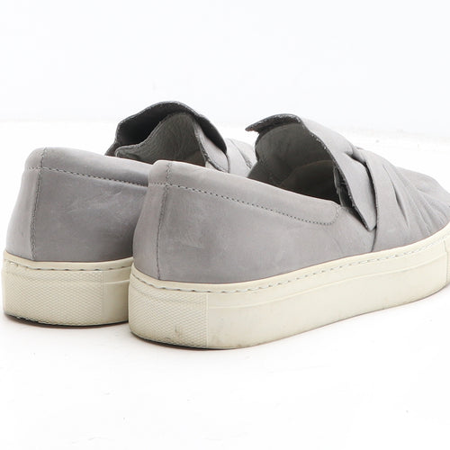 Moda in Pelle Womens Grey Synthetic Slip On Casual UK