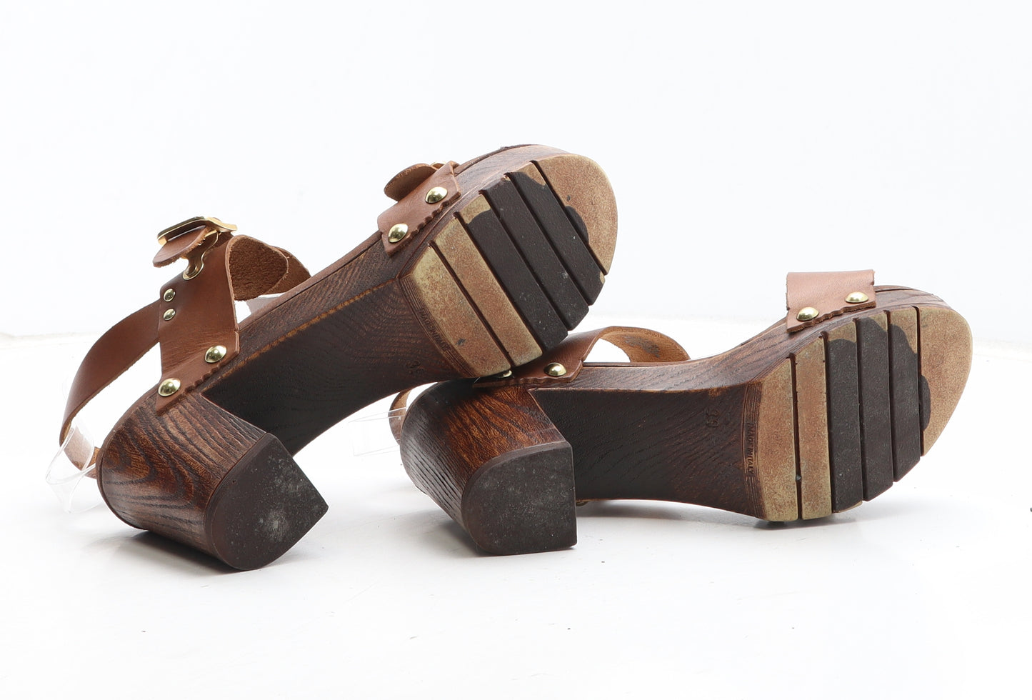 Dune Womens Brown Synthetic Strappy Heel UK