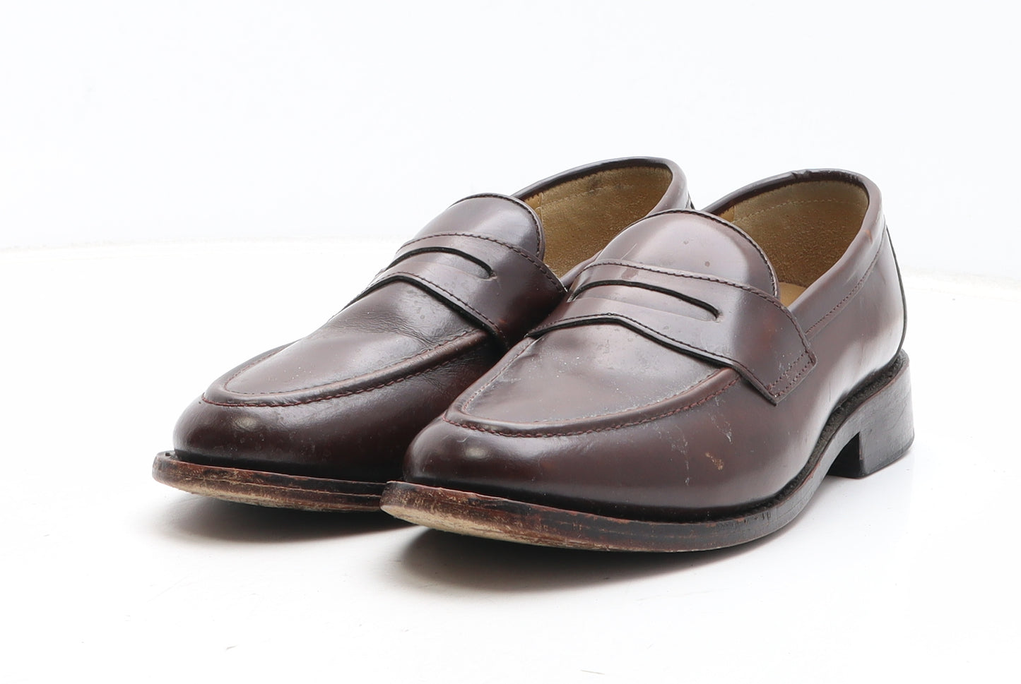 Samuel Windsor Mens Brown Leather Slip On Casual UK 6