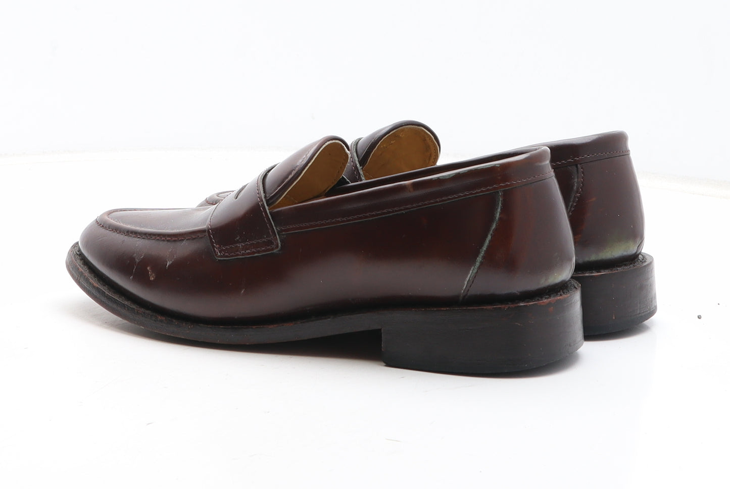 Samuel Windsor Mens Brown Leather Slip On Casual UK 6