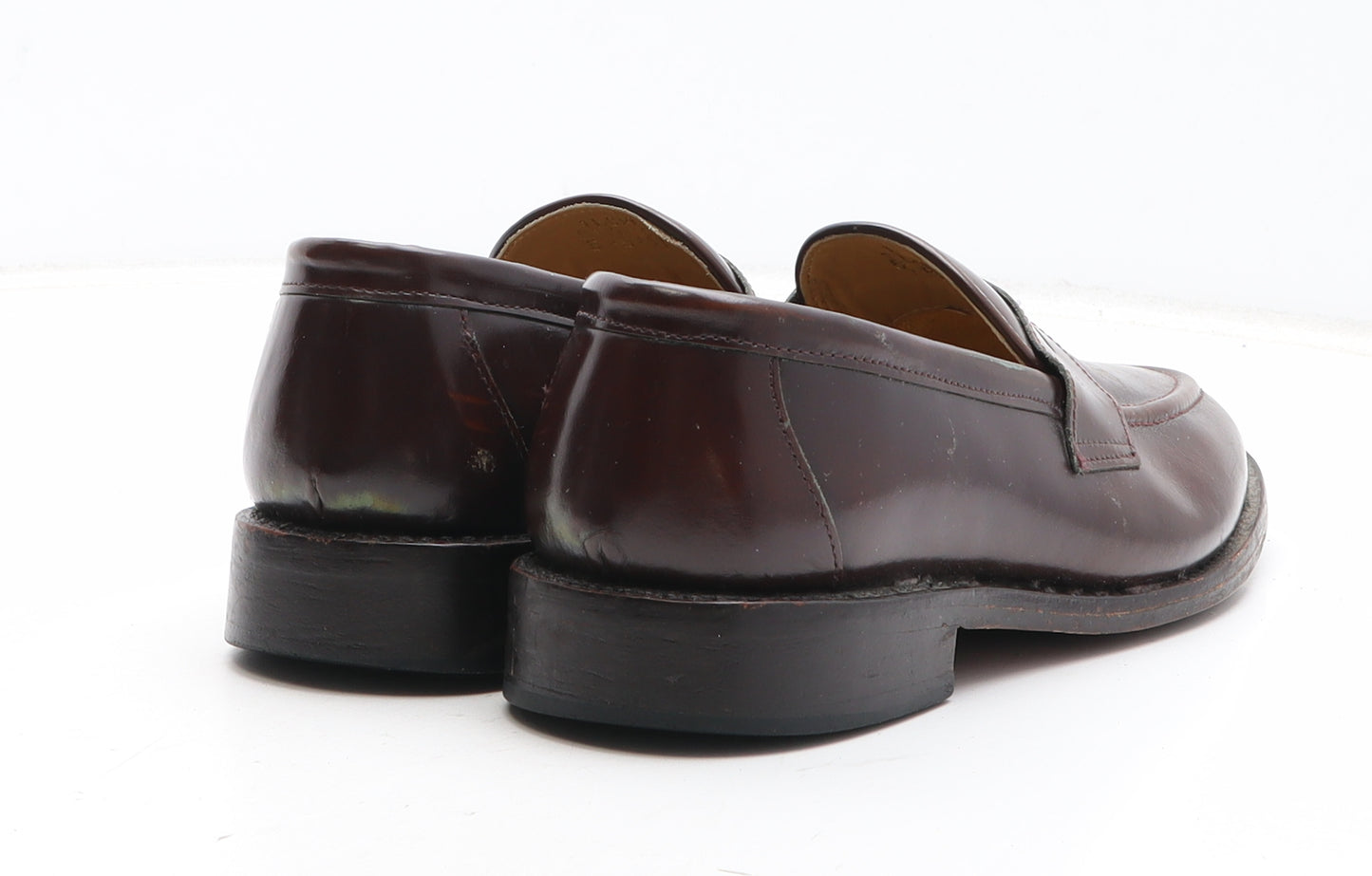 Samuel Windsor Mens Brown Leather Slip On Casual UK 6